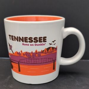 Dunkin' Donuts Tennessee Mug - White/Orange,2013.